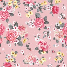 四方连续底纹粉色底大花朵富贵风格家纺