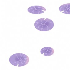 大自然紫色圆弧创意荷叶元素