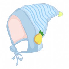 蓝色婴儿帽子插图