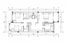 住宅起居室CAD平面图