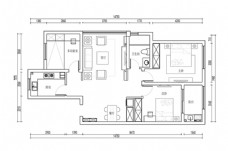 三居室户型CAD方案