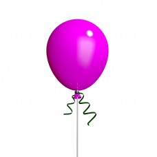 紫色圆形气球插画