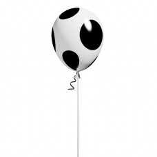黑白气球卡通插画