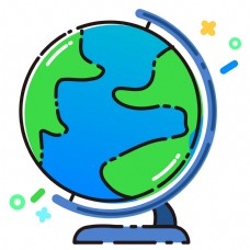 SPA插图蓝绿色地球仪插图