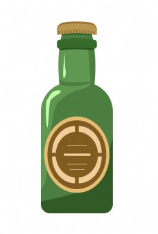 SPA插图卡通啤酒瓶图案插图