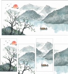 水墨中国风风景画
