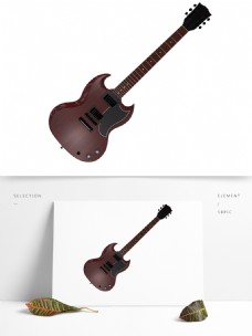 吉他3D模型内含免抠PNG