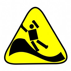 小心滑坡警示牌