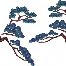 中式风格中国风松树PNG素材