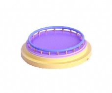 紫色的圆形舞台