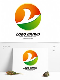 标志设计创意简洁红绿飞鸟传媒公司标志LOGO设计