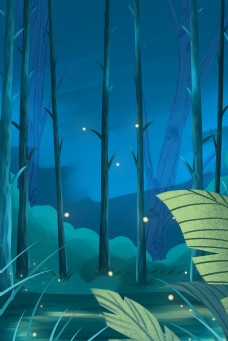 蓝色森林背景图片