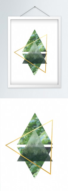 饰角几何风格三角形简约风客厅装饰画