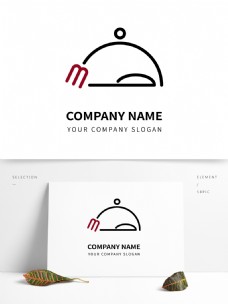 餐饮元素餐饮行业logo美食西餐刀叉元素标志