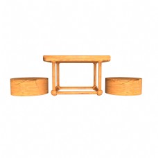 C4D实木桌子凳子