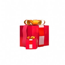 礼盒背景红色礼物盒装饰