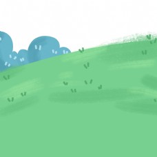 青色一片绿色的青草地