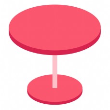 圆形的卡通桌子