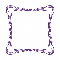 欧式边框花纹紫色边框