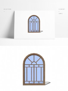简约圆拱形窗户门窗