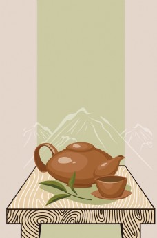 茶文化 背景图