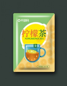 绿色天然健康柠檬茶包装