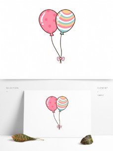 彩色喜庆气球卡通透明素材