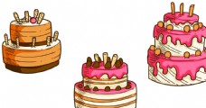 手绘节日蛋糕生日蛋糕婚