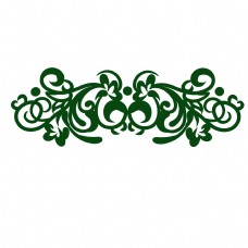 绿色花纹设计