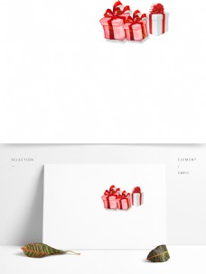 礼物装饰红色礼物盒装饰元素