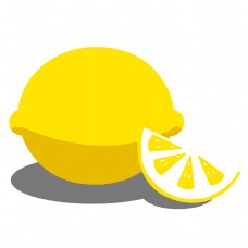 黄色夏季水果柠檬