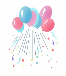 彩色漂浮气球装饰