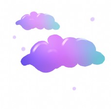 云朵彩色泡泡