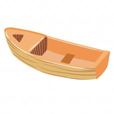 黄色木质小船