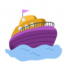 紫色游轮航海
