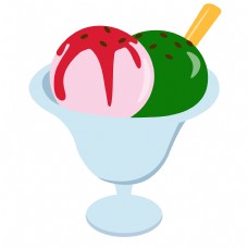 两色水果冰淇淋