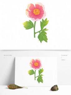 粉色手绘花卉装饰PNG免抠图
