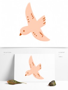 唯美手绘飞鸟动物卡通透明素材