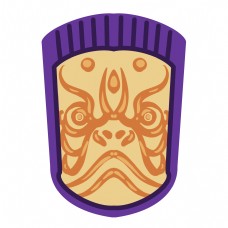 紫色盾牌装饰