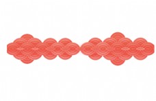 红粉色圆圈串环组成云朵形