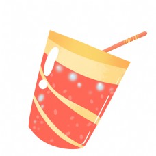 橙色小清新可爱夏季清凉饮料