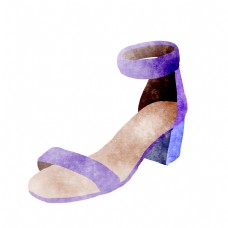 蓝紫色凉鞋