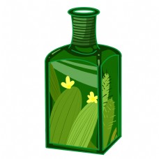 绿色玻璃瓶酒瓶