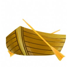 卡通月牙帆船