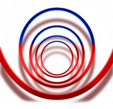 红蓝色圆圈装饰
