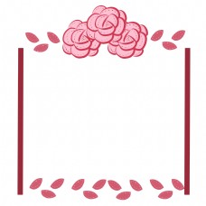 粉红花朵边框