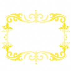 黄色欧式花纹边框
