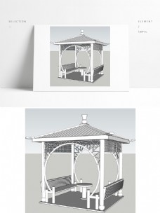古典中式的凉亭设计