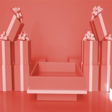底图粉色系列礼物方盒背景图