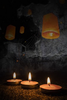 蜡烛祈福平安希望背景海报